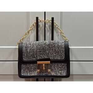 ALDO Black and White Tweed Purse/Handbag Shoulder Strap Included